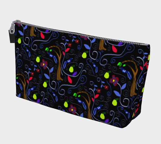 Birds and Scrolls Makeup Bag