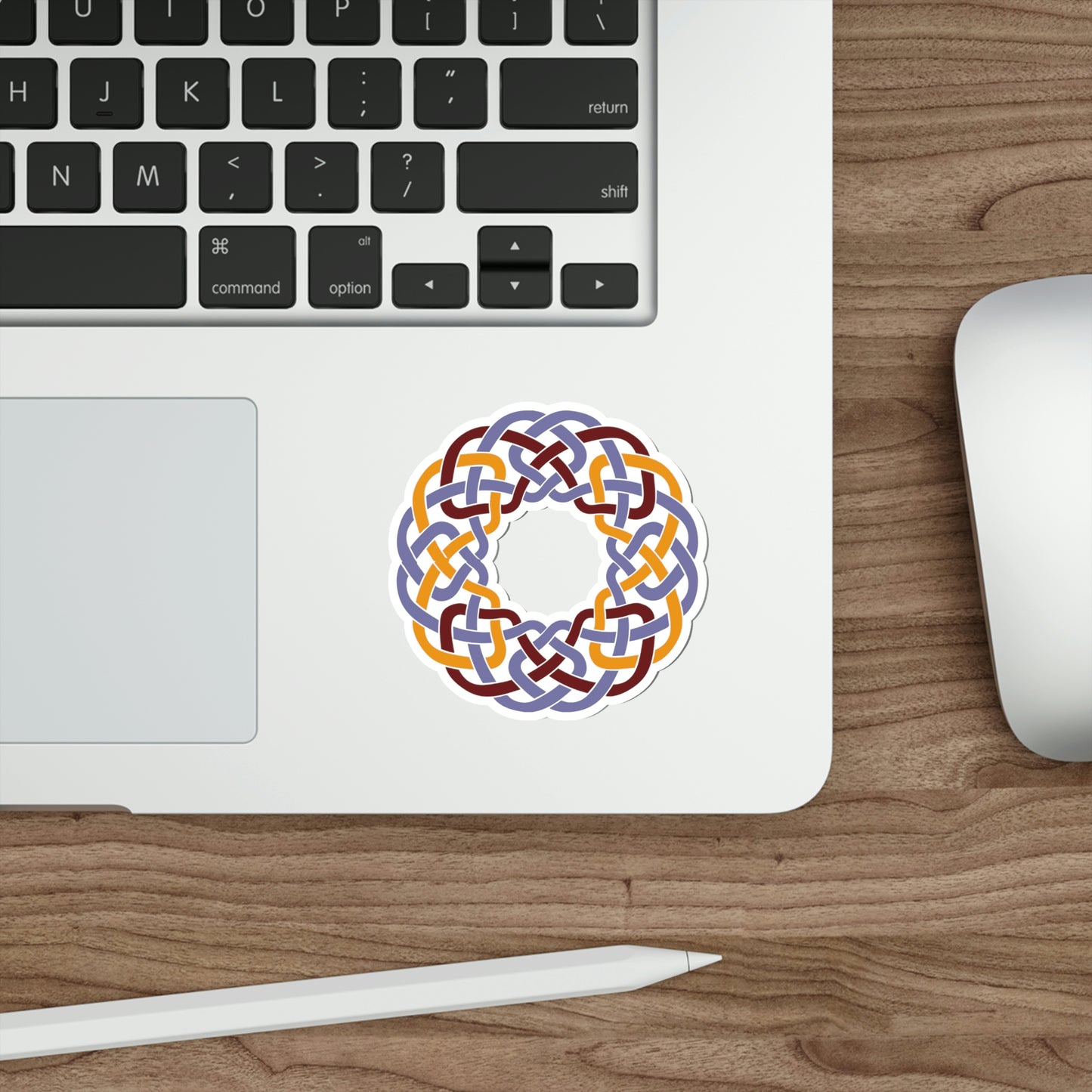Red Yellow Blue Celtic Knot Die-Cut Stickers