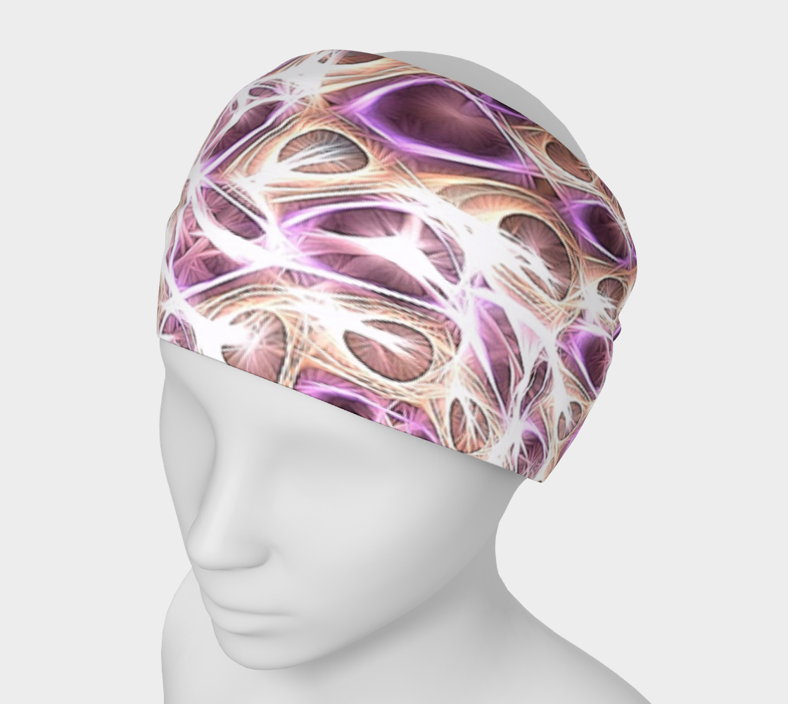 Purple Bubble Fractal Strings Headband