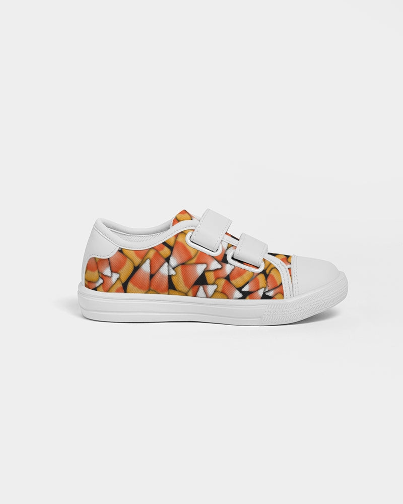 Candy Corn Pattern Kids Velcro Sneaker