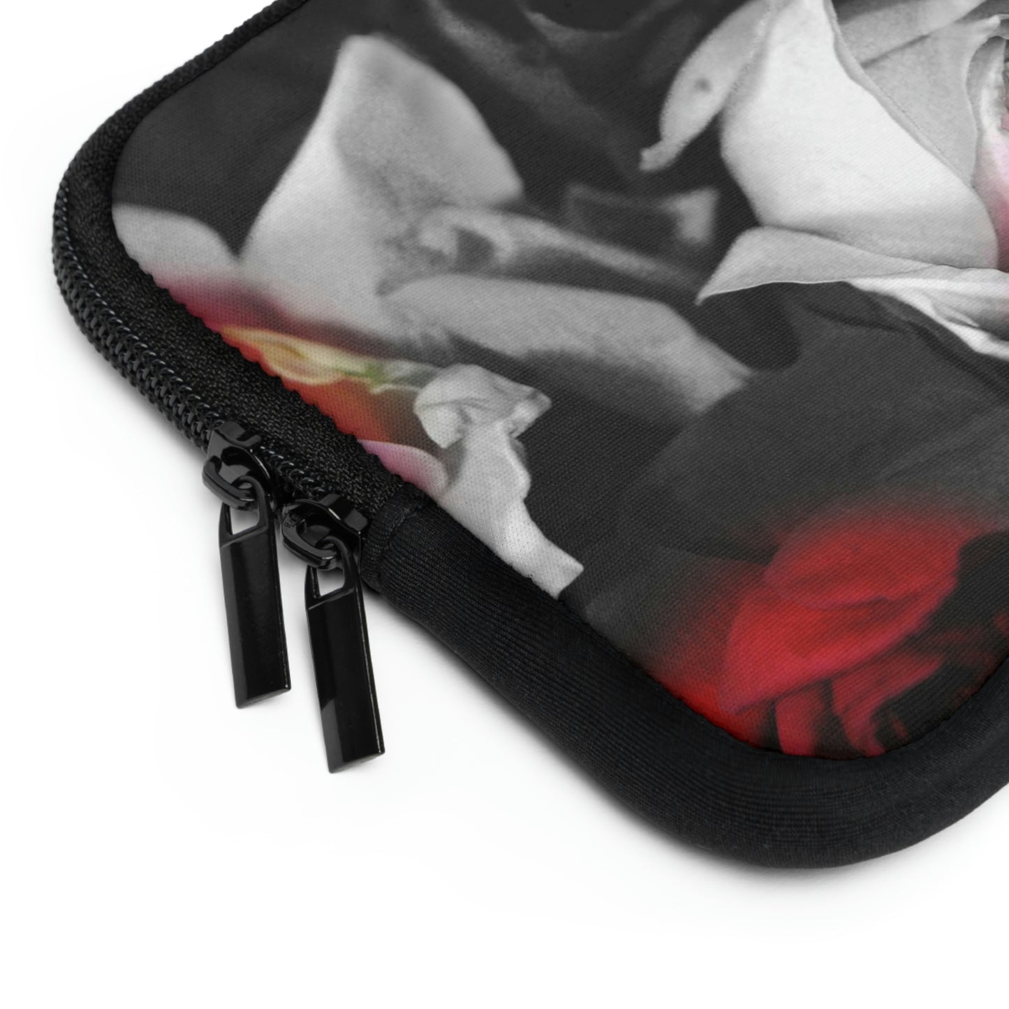 Black and White Roses Fade Laptop Sleeve