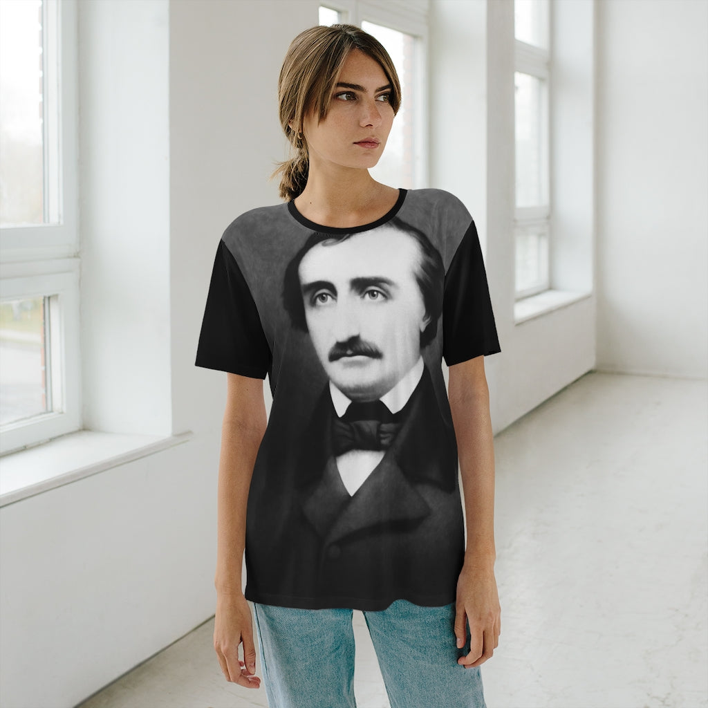 Edgar Allen Poe Unisex AOP Cut & Sew T-Shirt