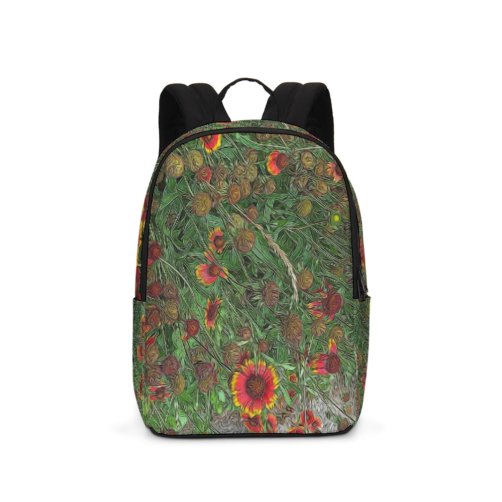 Orange Flower Garden Large Backpack