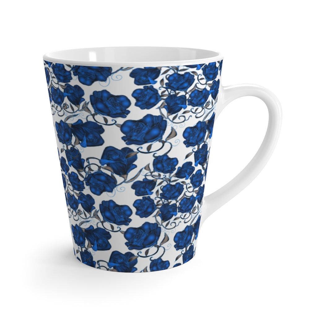 Blue Roses Latte mug