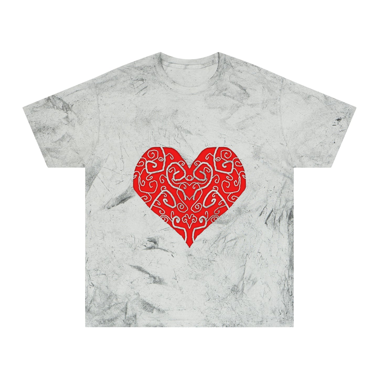 Heart Swirls Unisex Color Blast T-Shirt