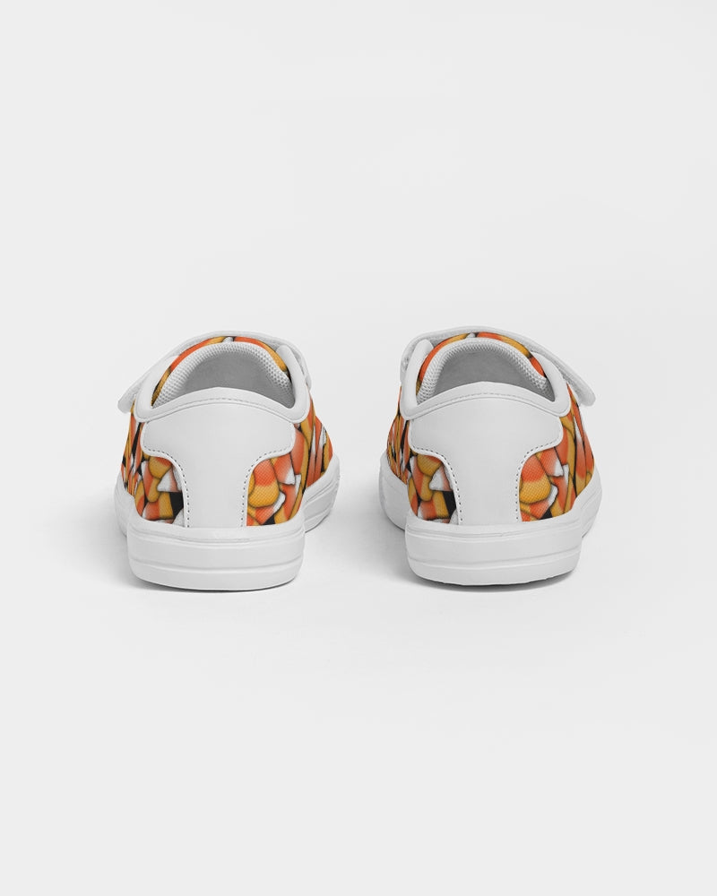 Candy Corn Pattern Kids Velcro Sneaker