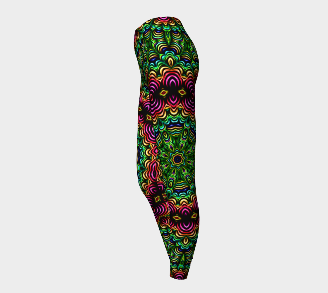 Curly Green Kaleidoscope Leggings