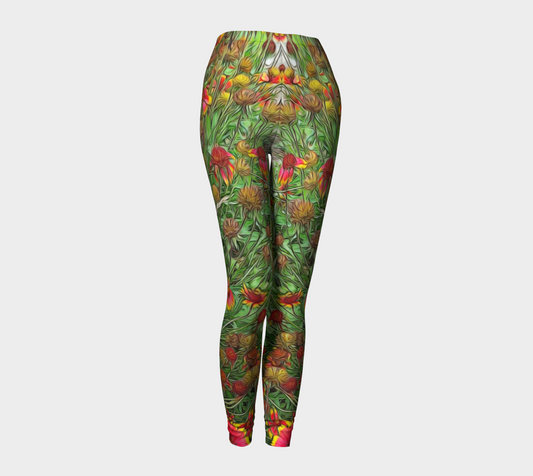 Sunburst Gaillardia Garden Leggings