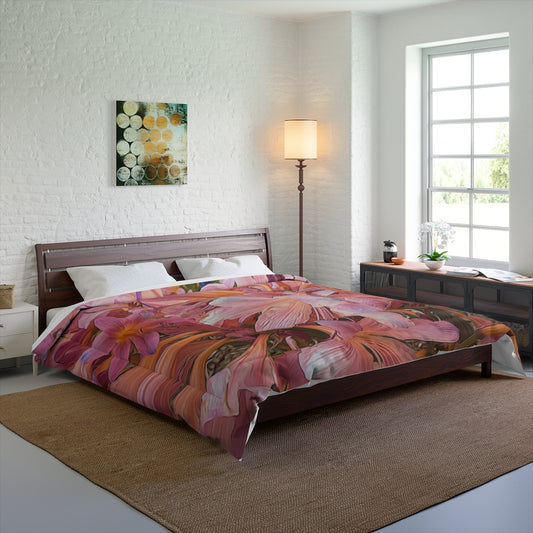 Pink Amaryllis Comforter