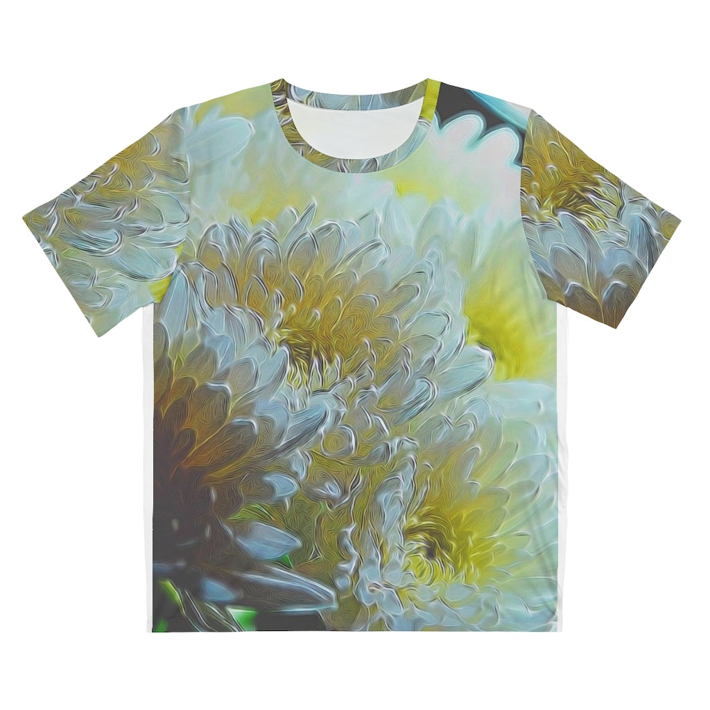 Chrysanthemums In The Light Unisex AOP Cut & Sew T-Shirt