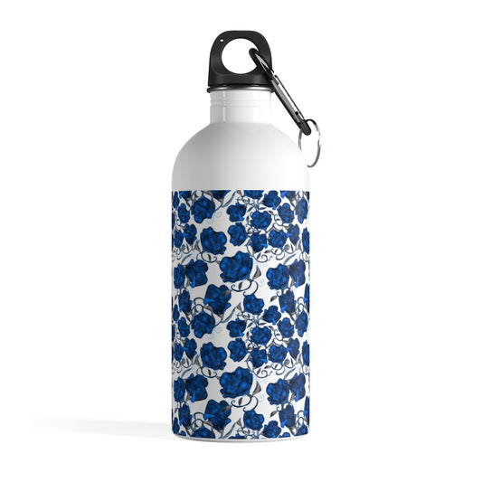 Blue Roses Stainless Steel Water Bottle