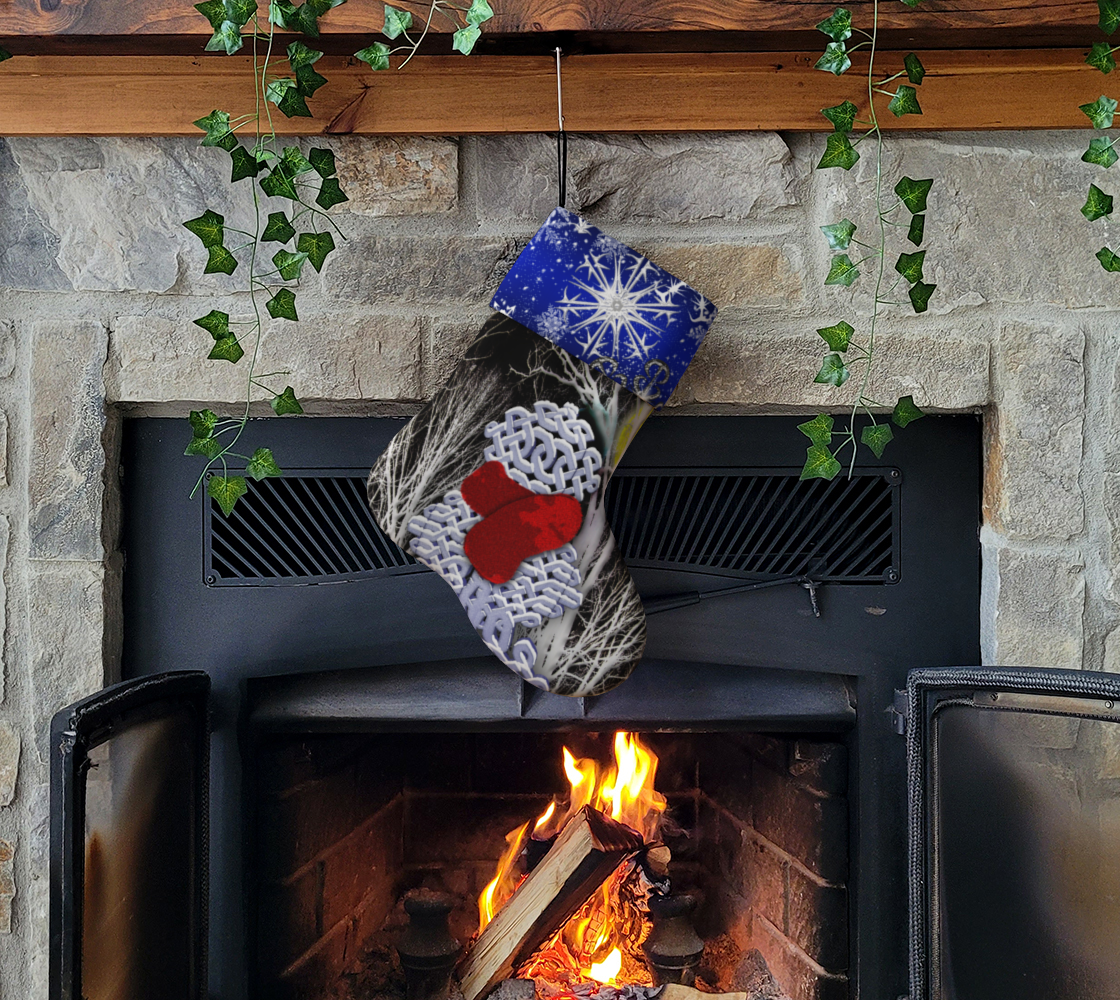 Celtic Knot Snowman Holiday Stocking