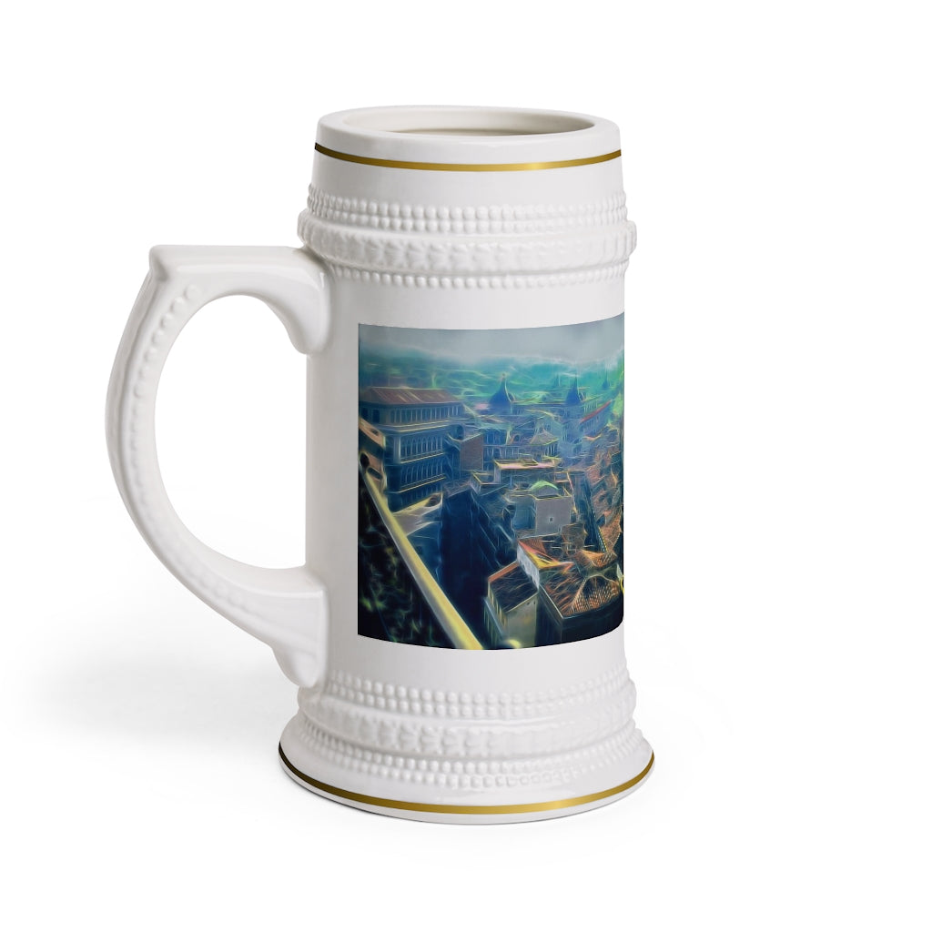 Vintage Travel The City Loves To Wake Stein Mug