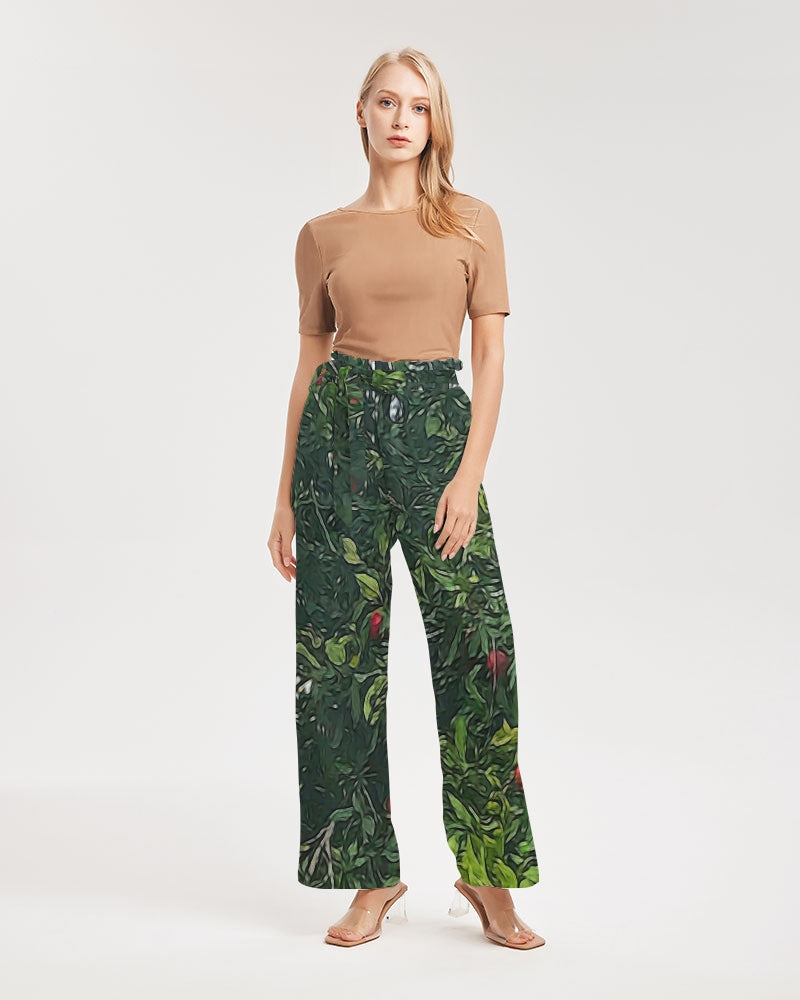 Apple Tree Close Up Women's High-Rise Wide Leg Pants