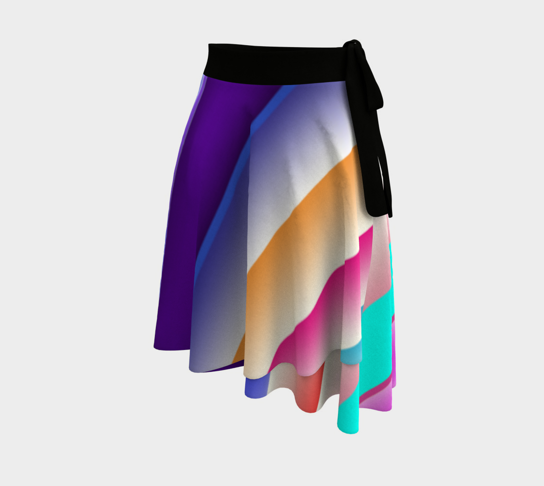 Cotton Candy Stripes Wrap Skirt