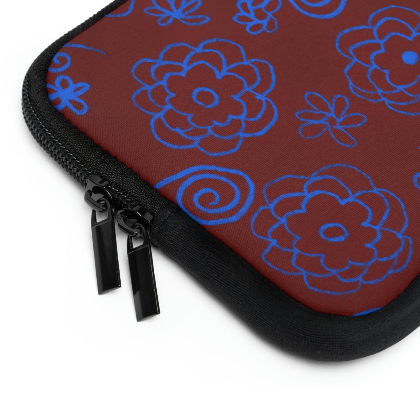 Blue Flower Drawing Laptop Sleeve