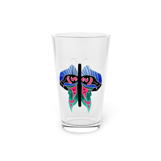 Butterfly 2 Pint Glass, 16oz