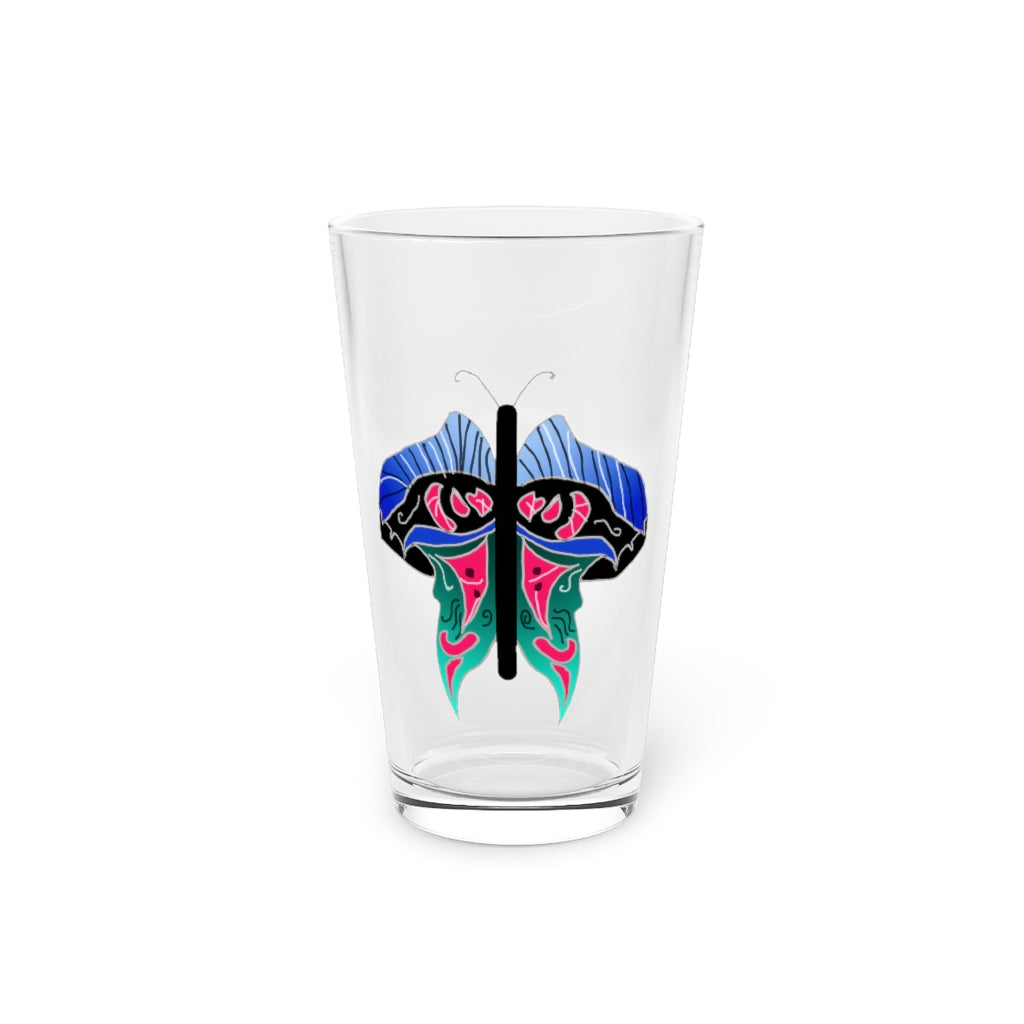 Butterfly 2 Pint Glass, 16oz