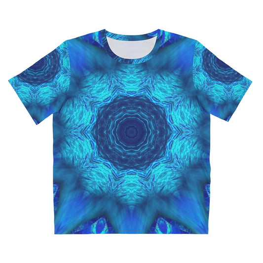 Blue Water Kaleidoscope Unisex AOP Cut & Sew T-Shirt
