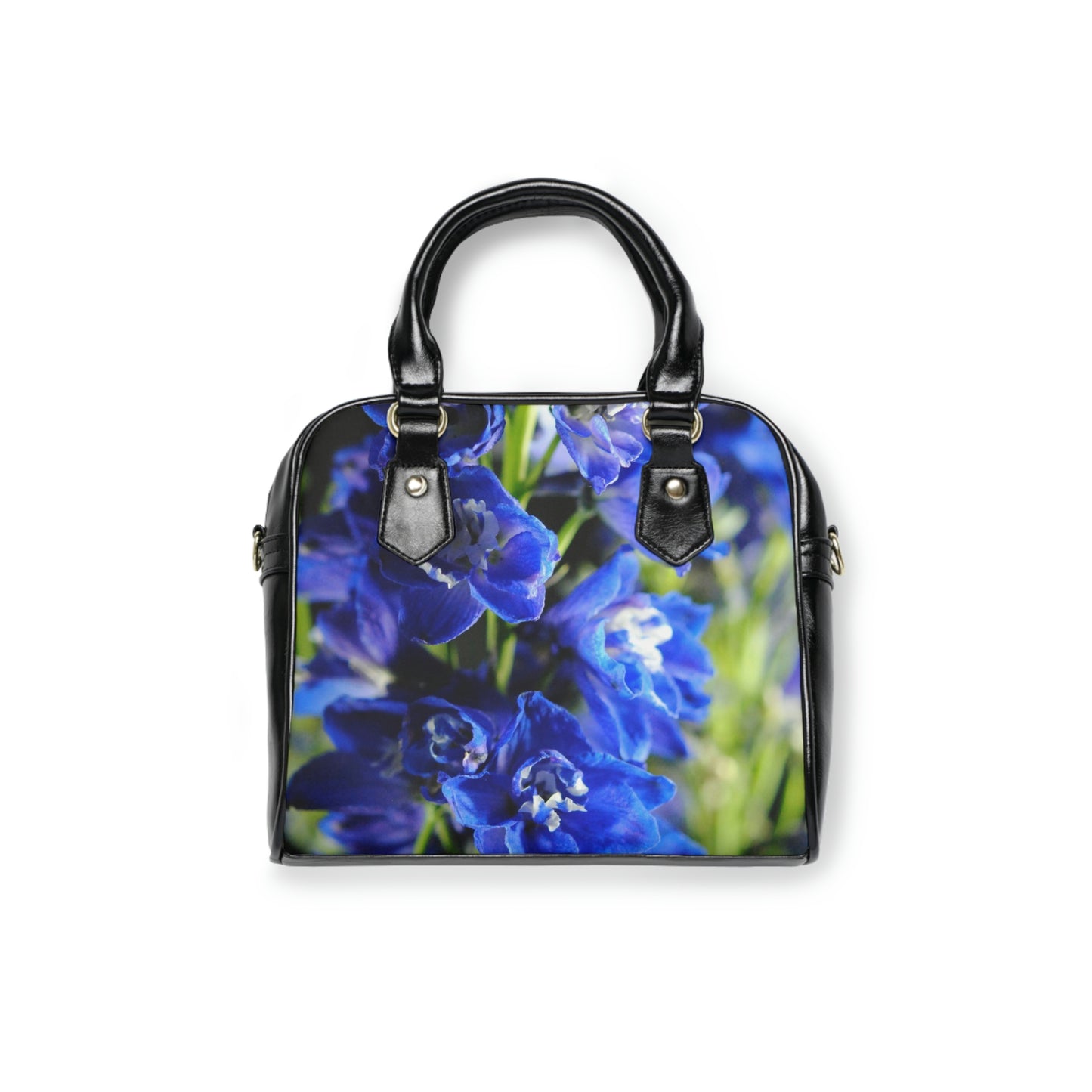 Blue Delphinium Shoulder Handbag