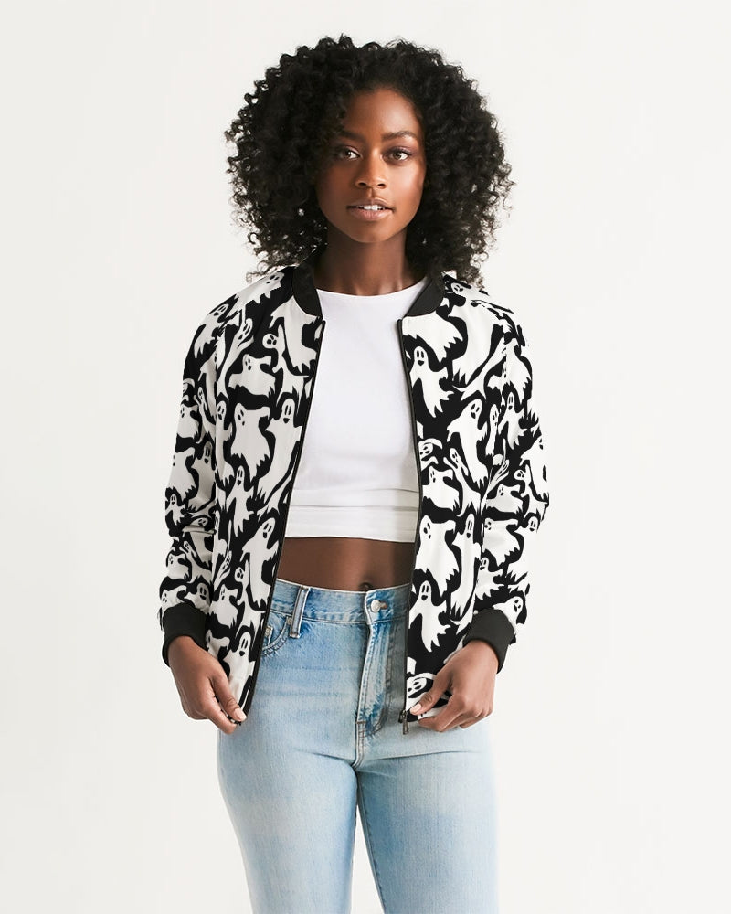 Ghosts Pattern Women's Bomber Jacket