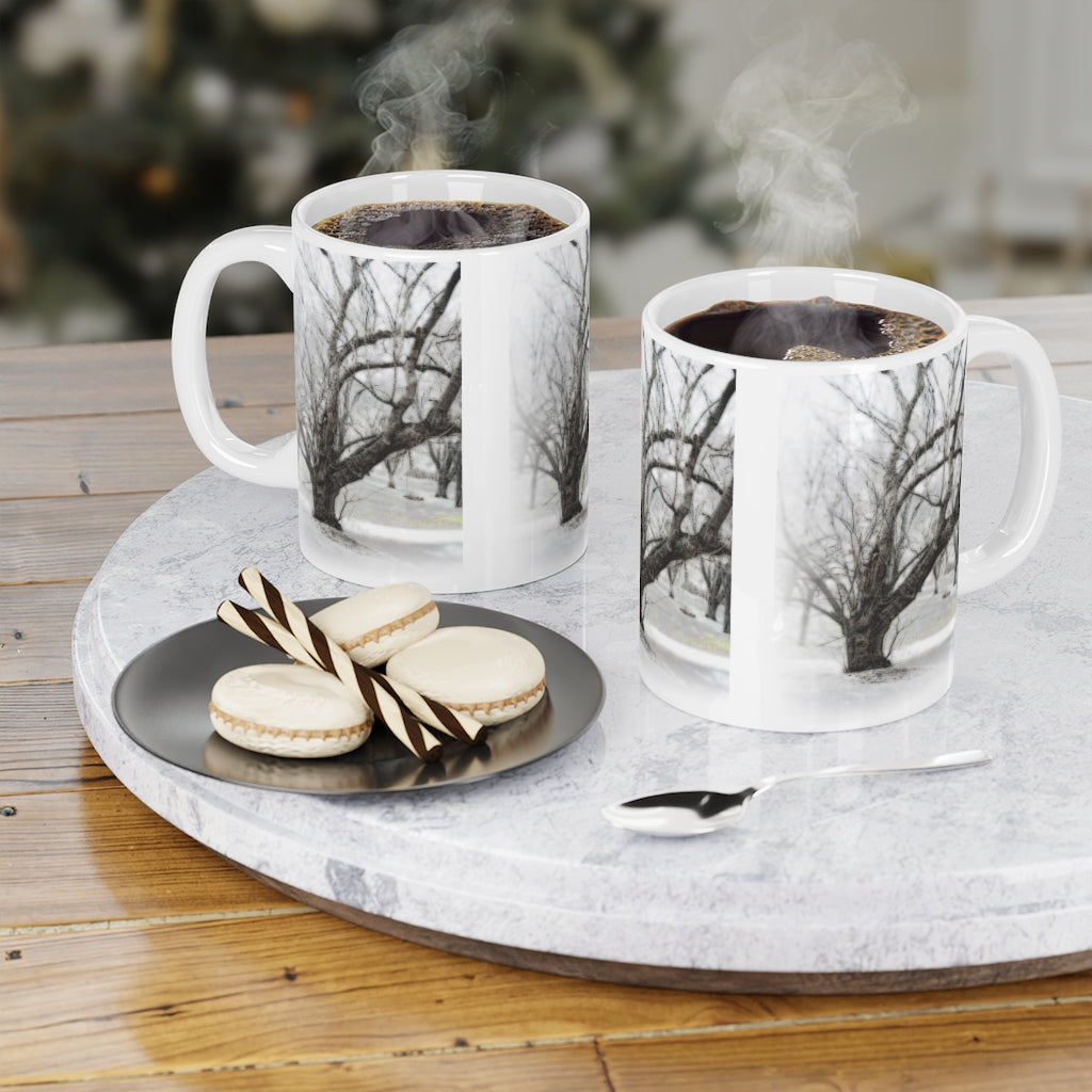 Old Tree On White Ceramic Mugs (11oz\15oz\20oz)