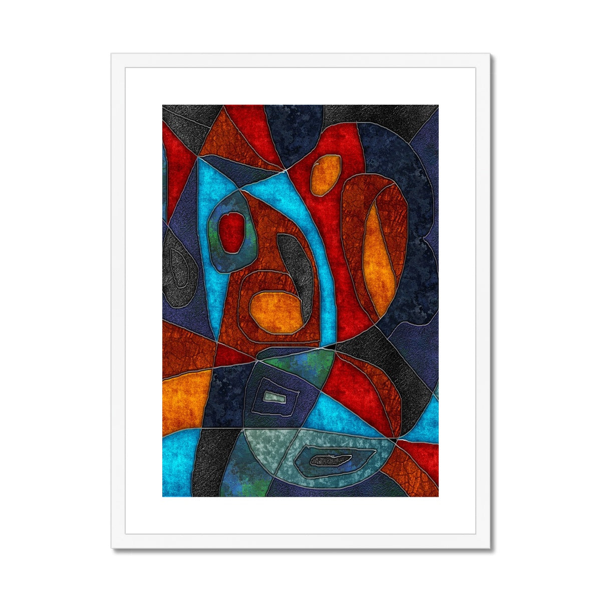 Abstract With Heart Framed & Mounted Print