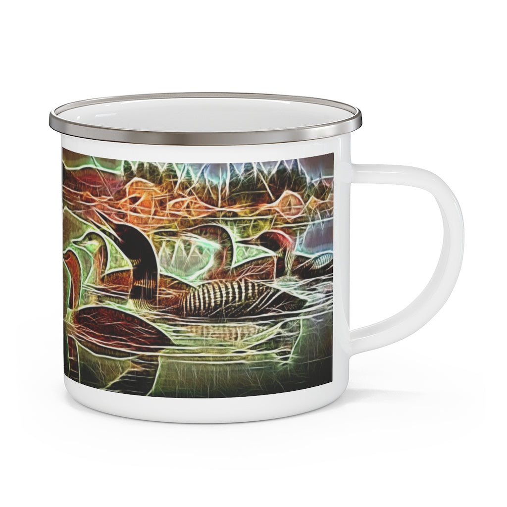 Loons Enamel Camping Mug