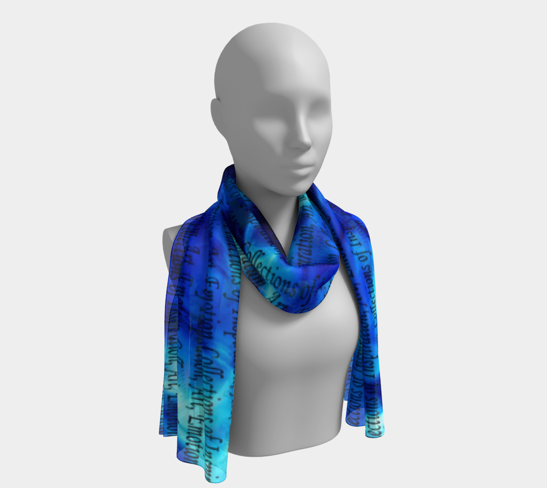 Inspiration In Blue Long Scarf