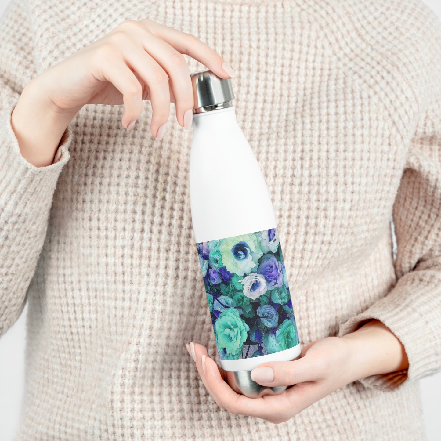 Aqua Flower Kaleidoscope  20oz Insulated Bottle