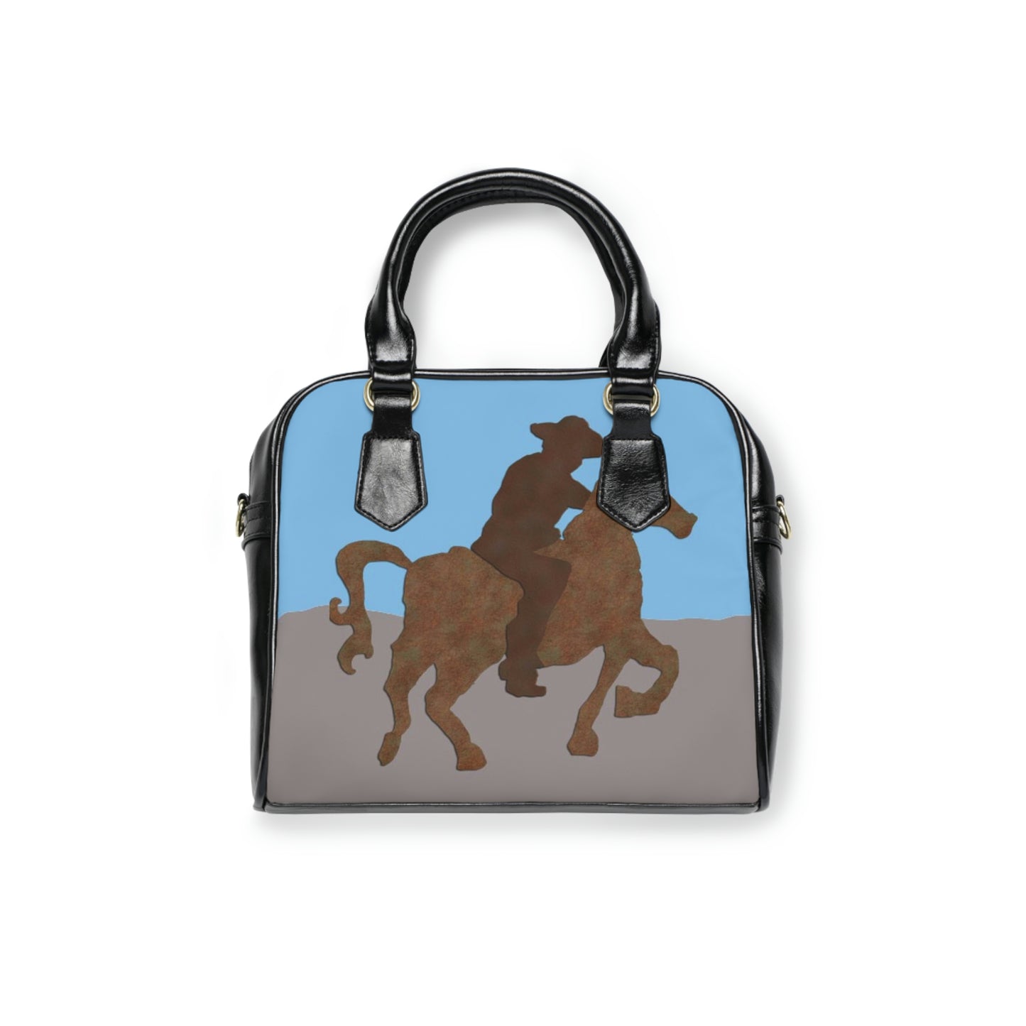 Cowboy On A Horse Shoulder Handbag