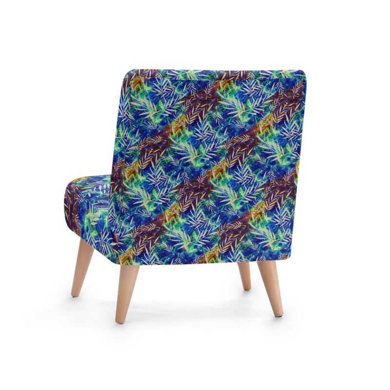 Hawaiian Leaf Pattern Occasional Chair