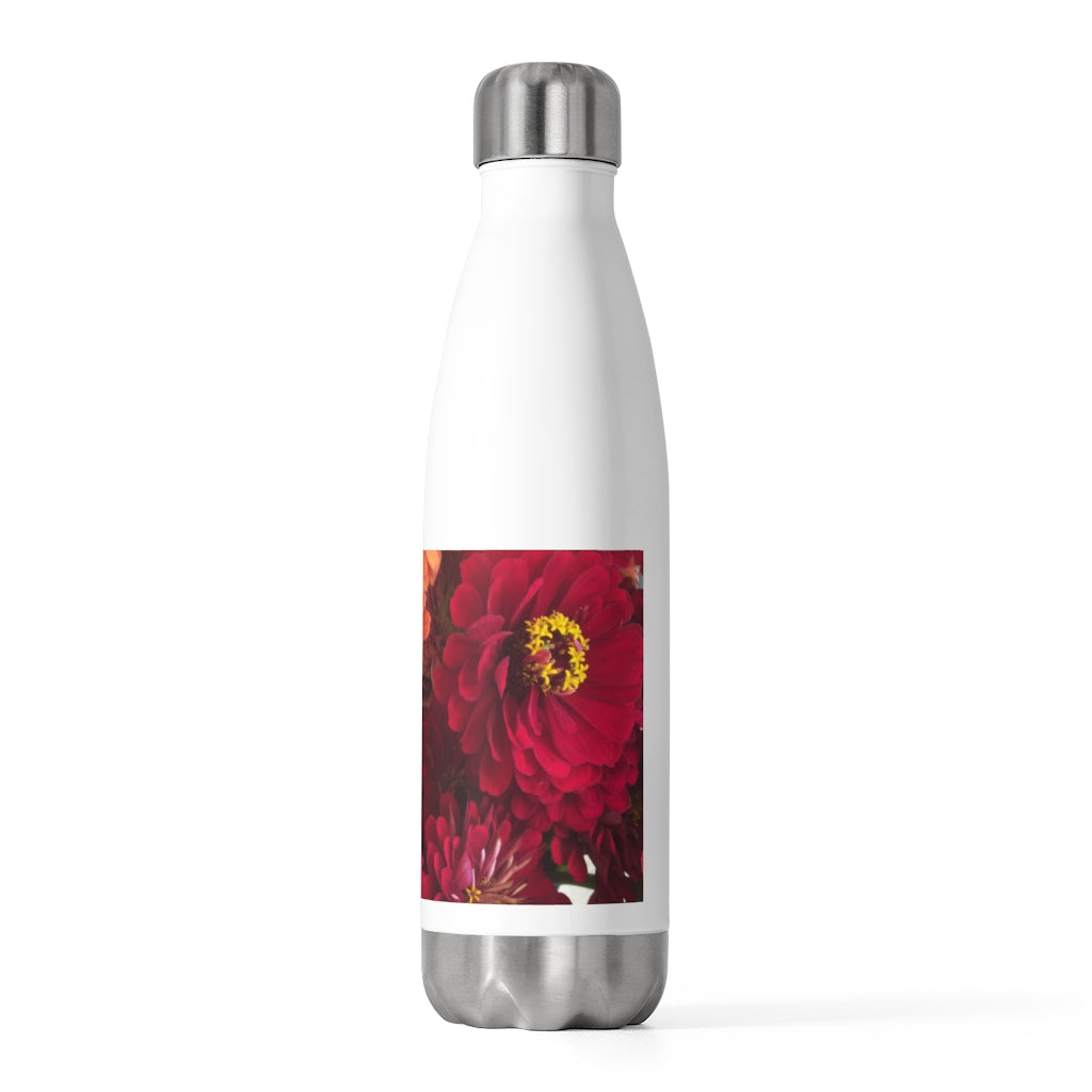 Peach and Pink Zinnias 20oz Insulated Bottle