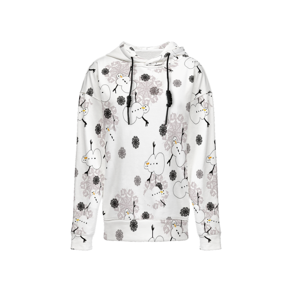 Snowman Pattern Women’s Relaxed Fit Hoodie