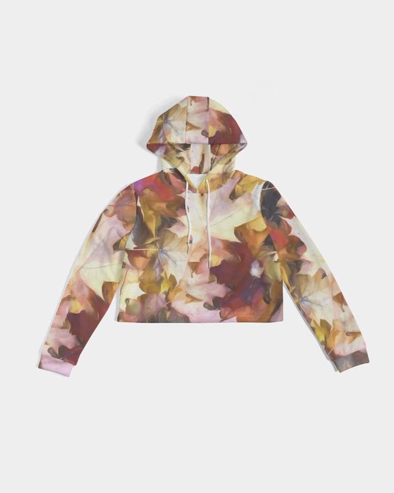 Fall Leaves Bright Women's Cropped Hoodie