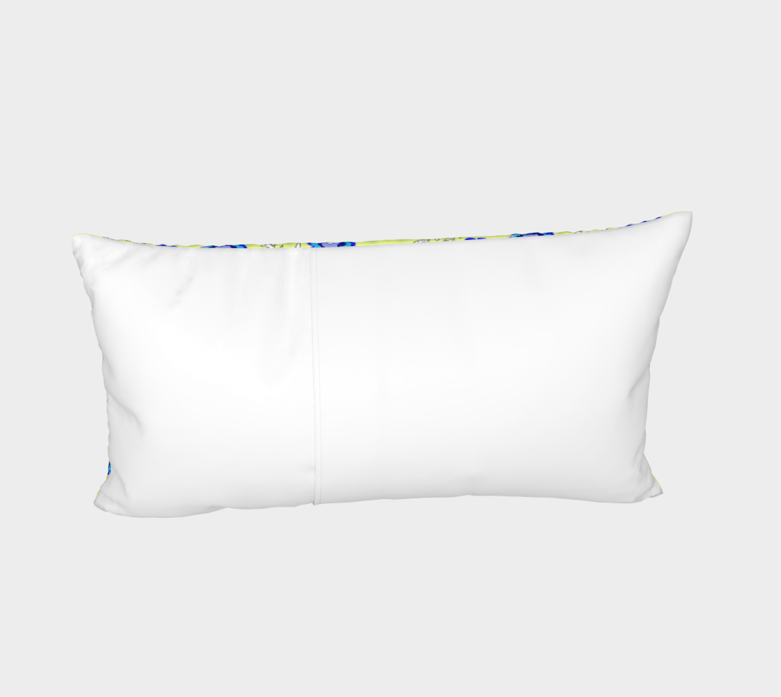 Blue Flowers On Yellow Bed Pillow Sham