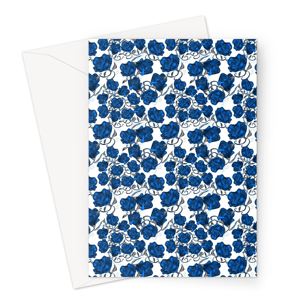 Blue Roses Greeting Card