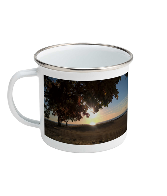 Mid October Sunrise Enamel Mug 10oz