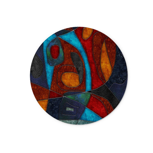 Abstract With Heart Glass Chopping Board