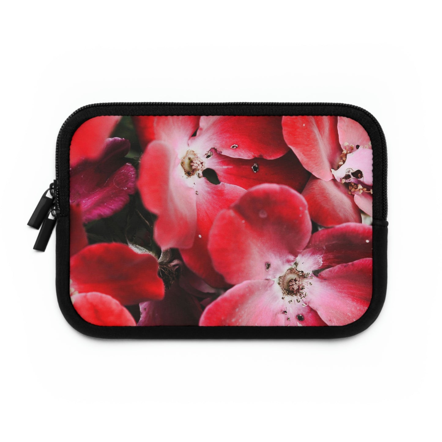 Bright Red Flowers Laptop Sleeve