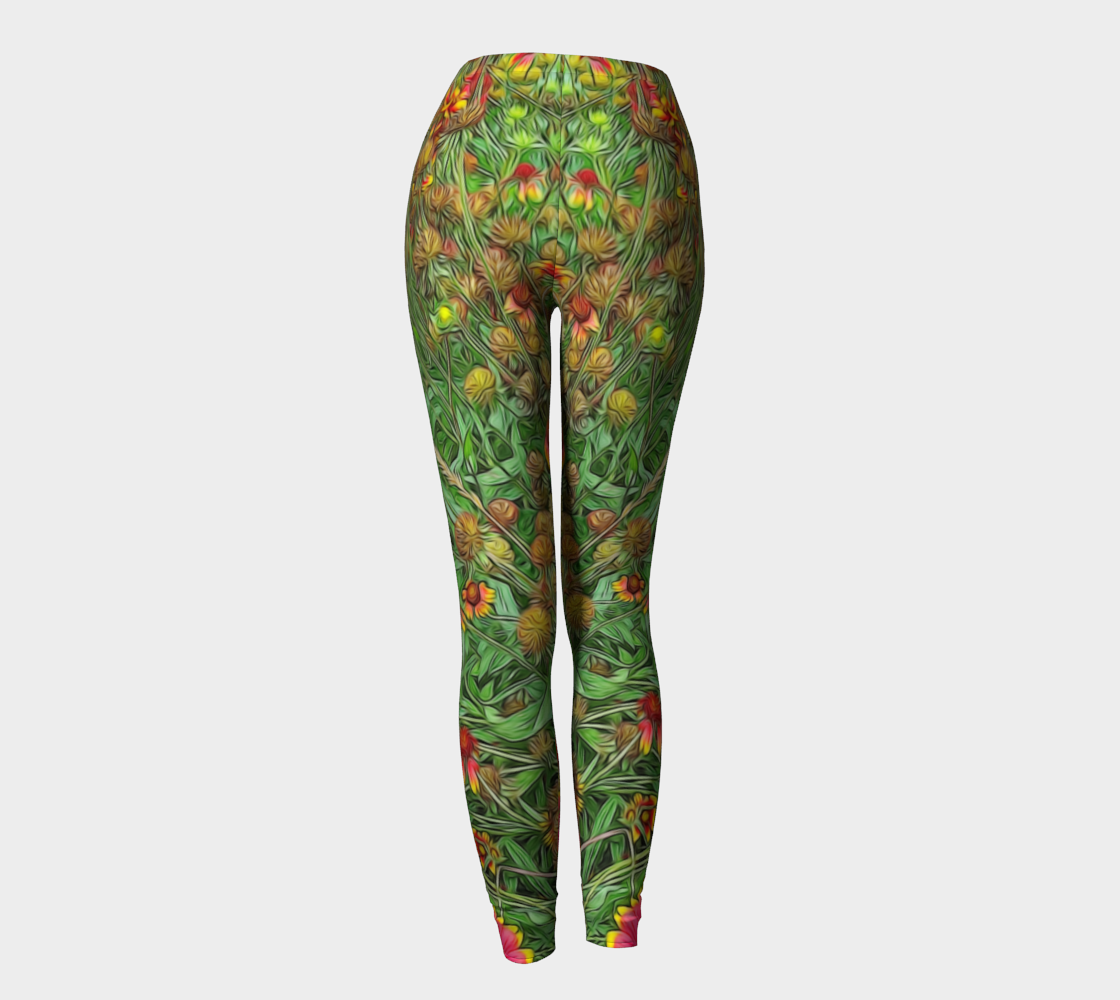 Sunburst Gaillardia Garden Leggings