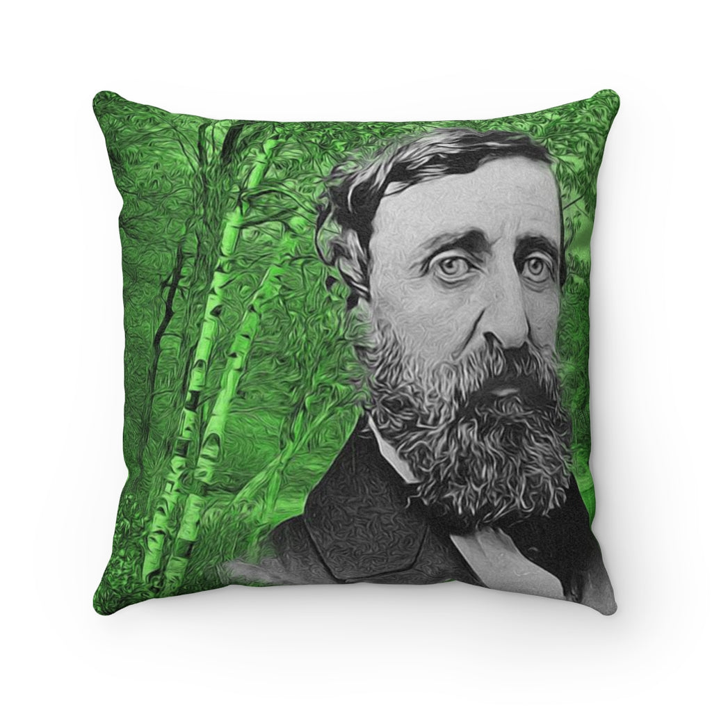 Henry David Thoreau Faux Suede Square Pillow