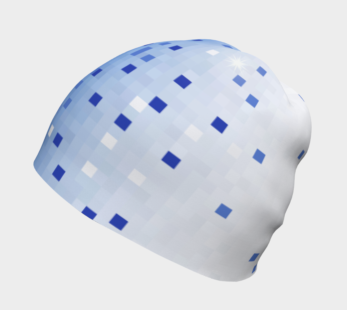 Blue Square Confetti Beanie