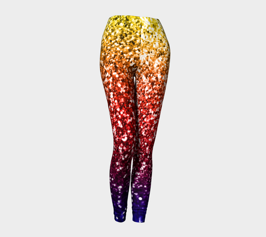 Rainbow Glitter Graphic Leggings