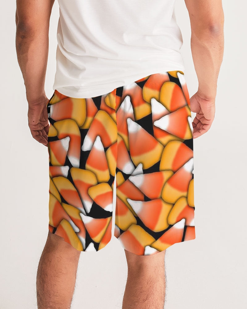 Candy Corn Pattern Men's Jogger Shorts