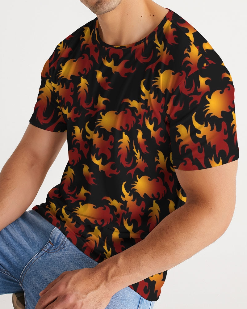 Abstract Flames Pattern  Men's Tee