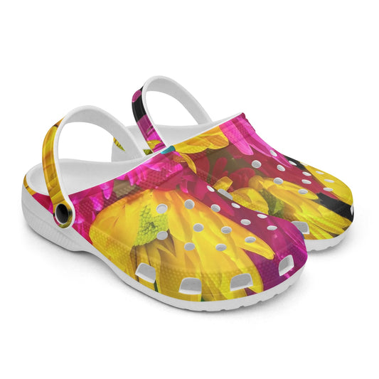 Bright Daisy Bouquet 413. All Over Printed Clogs