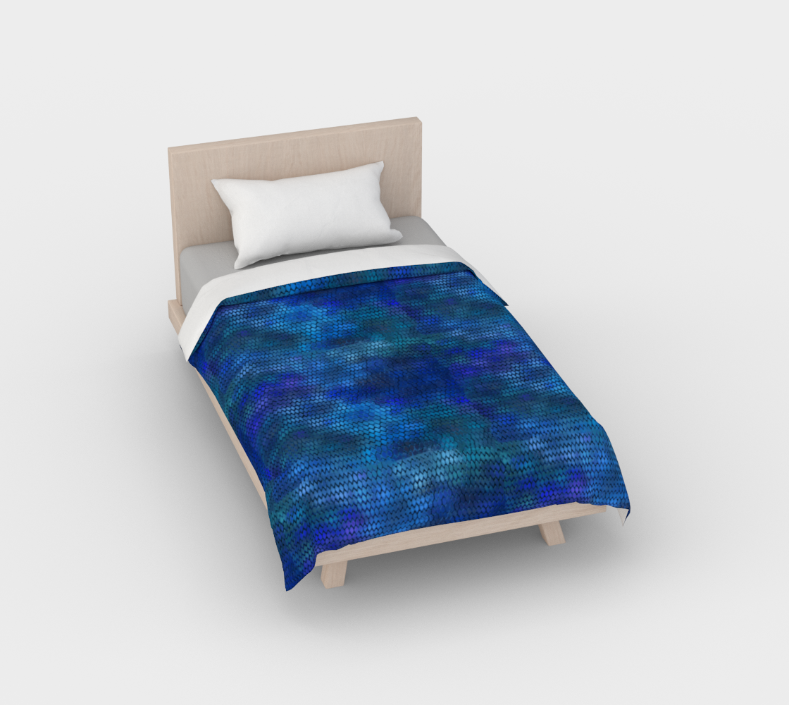 Blue Dragon Scales Duvet Cover