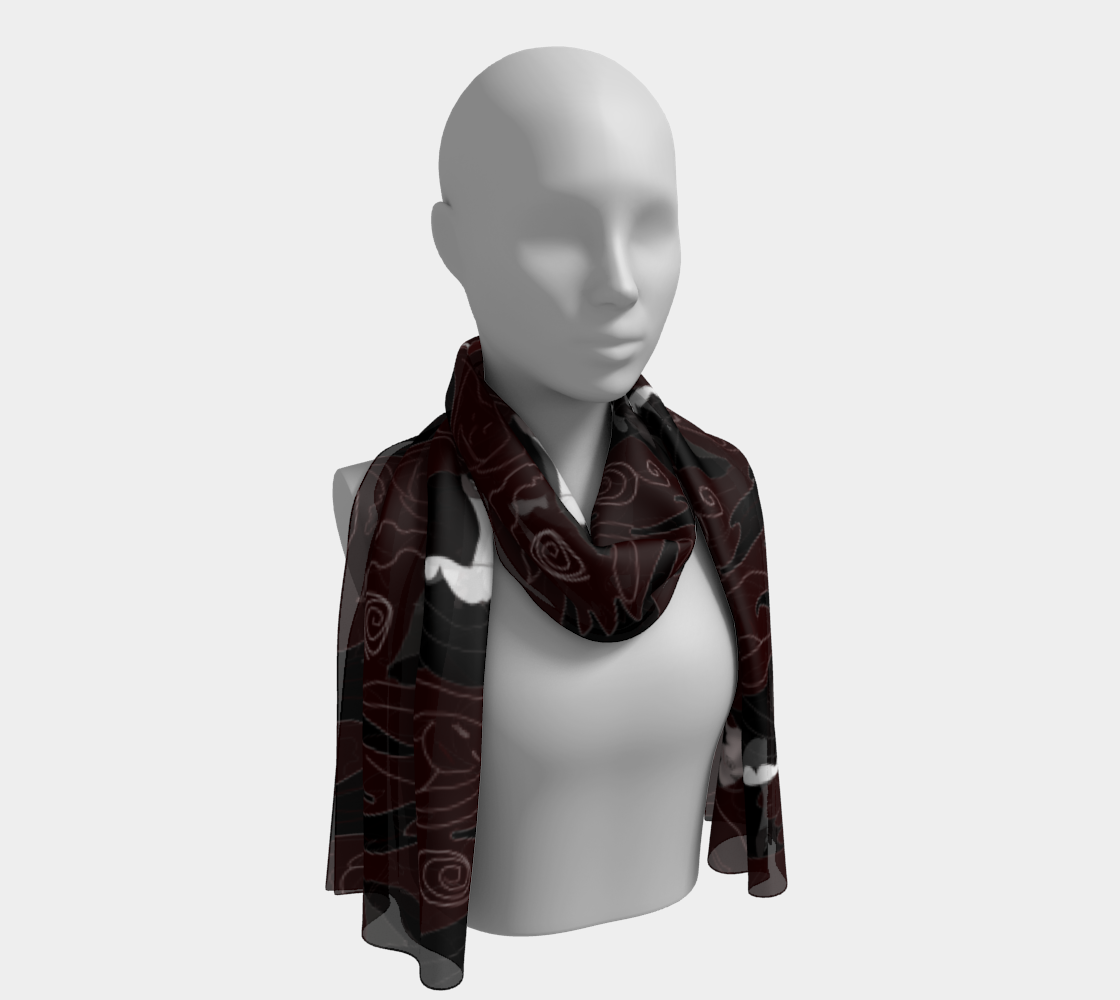 Vampire Pattern Long Scarf