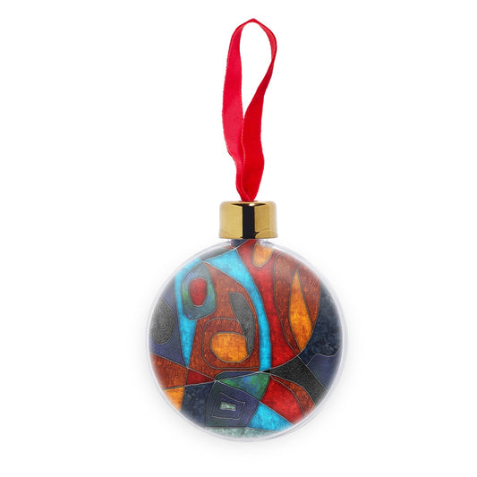 Abstract With Heart Transparent Christmas bauble